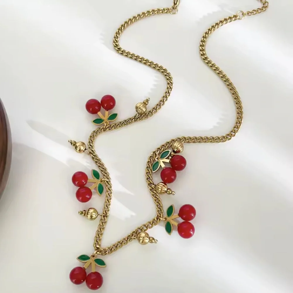 18K GOLD Cherry Charm Necklace
Stainless Steel Gold Plated - Picture 9 of 9